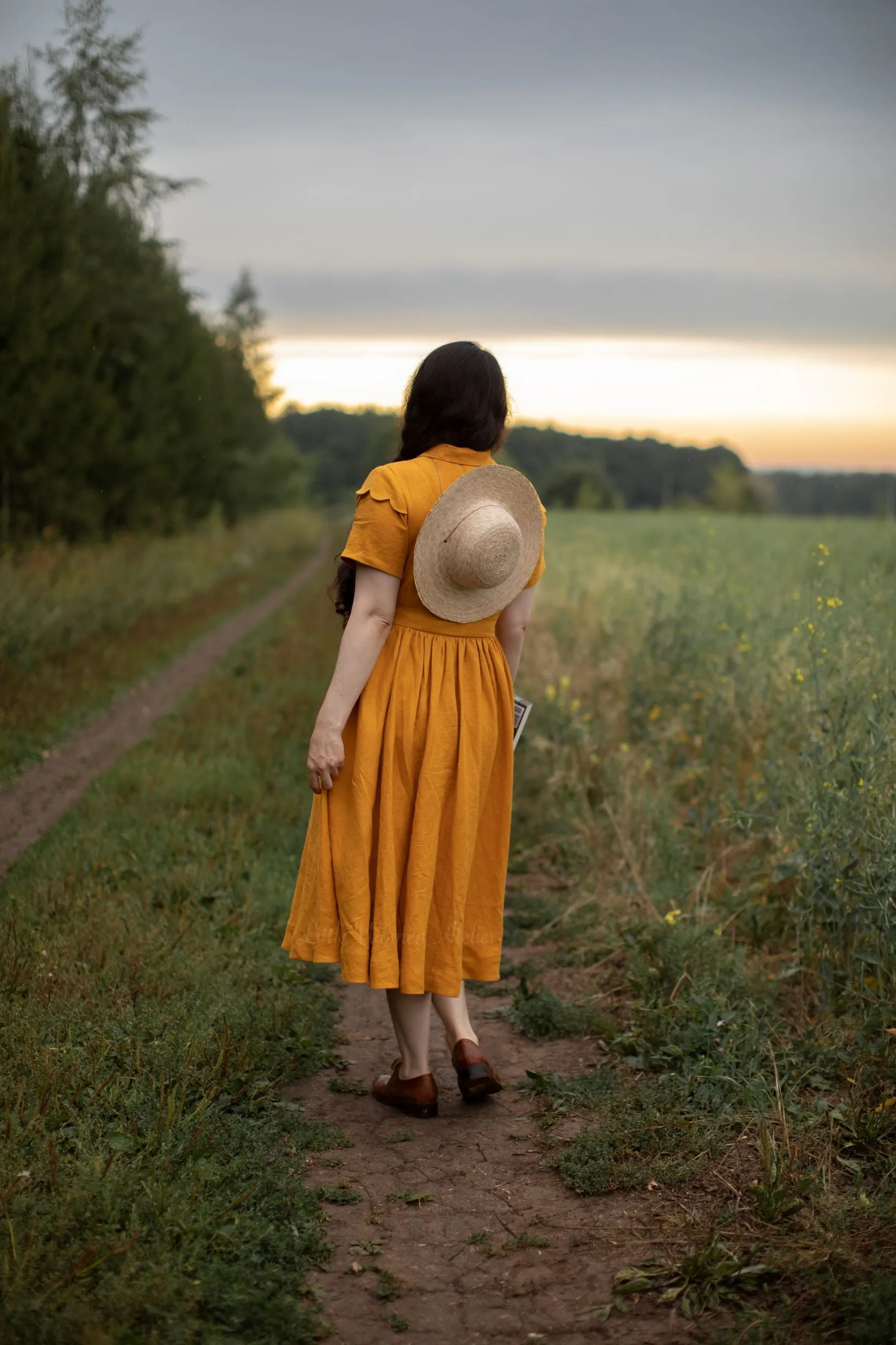 Jo Dress with short sleeves | Linen dress