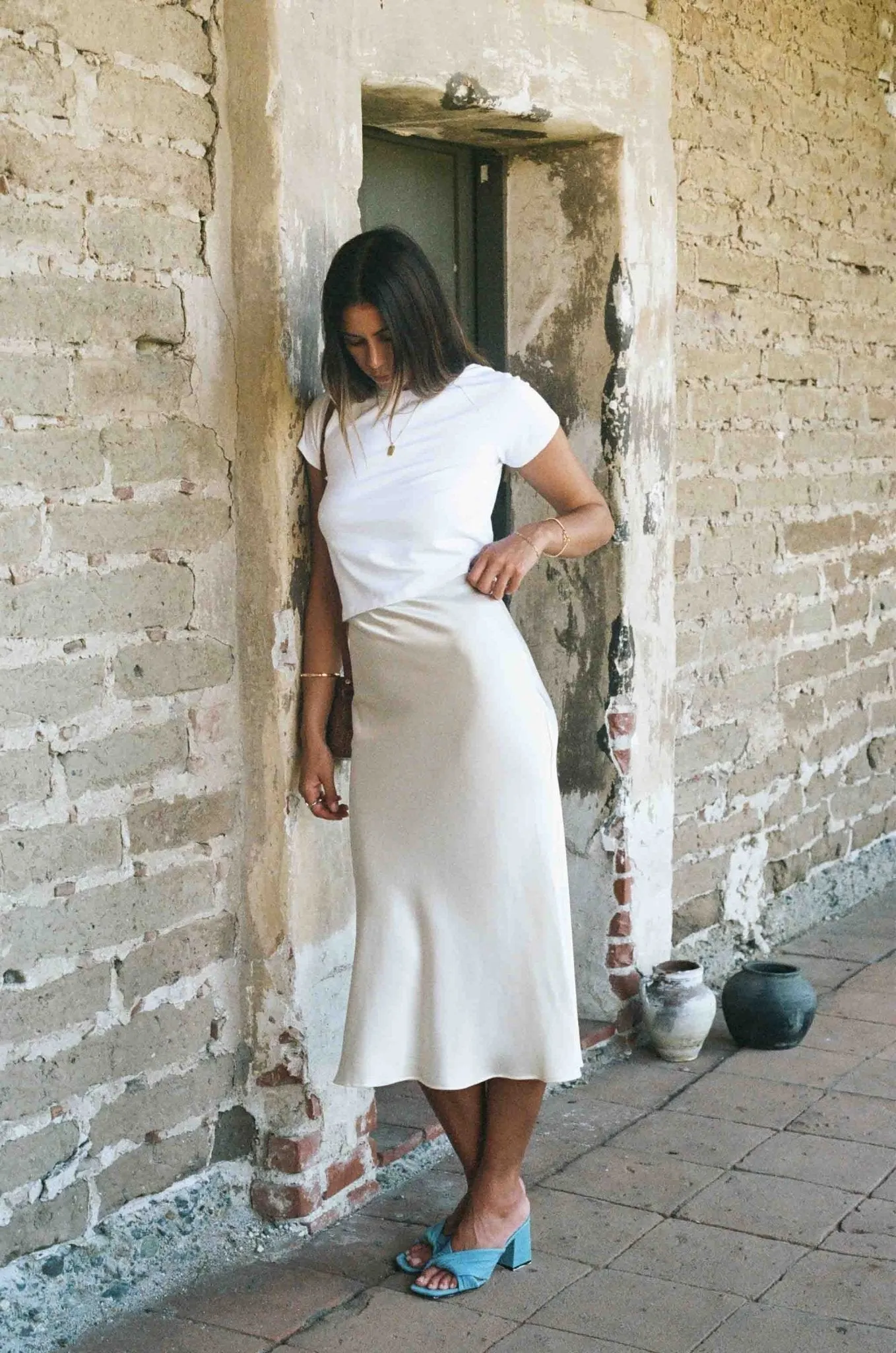 Kendall Slip Skirt (Ivory)