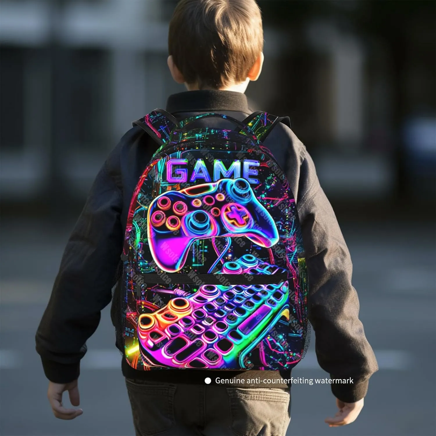 Kids Backpack Boys Game Backpacks Boys Backpack for Kids School Backpacks For Teens Elementary Middle School Bookbag for Ages 6-18 Travel Back Pack