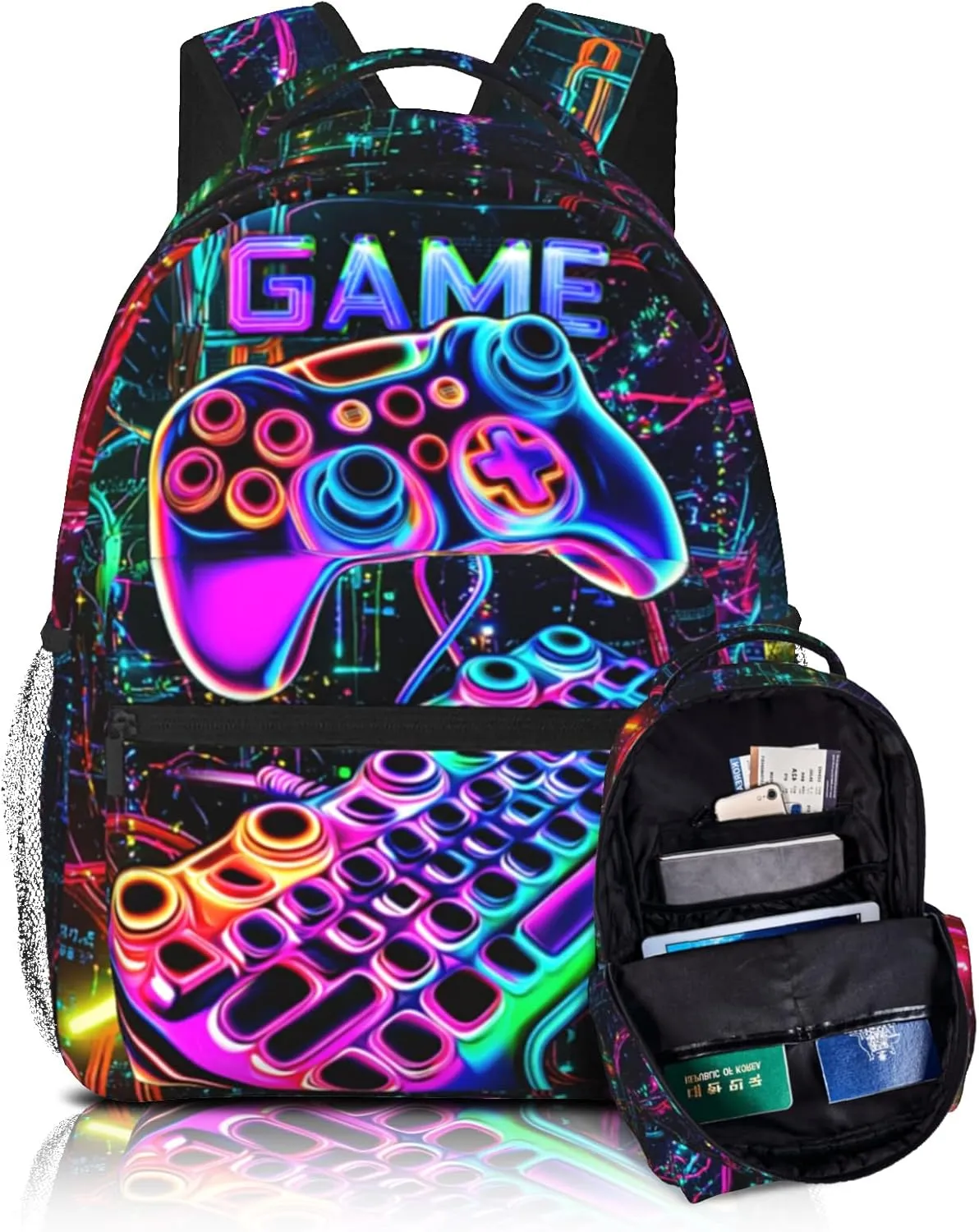Kids Backpack Boys Game Backpacks Boys Backpack for Kids School Backpacks For Teens Elementary Middle School Bookbag for Ages 6-18 Travel Back Pack