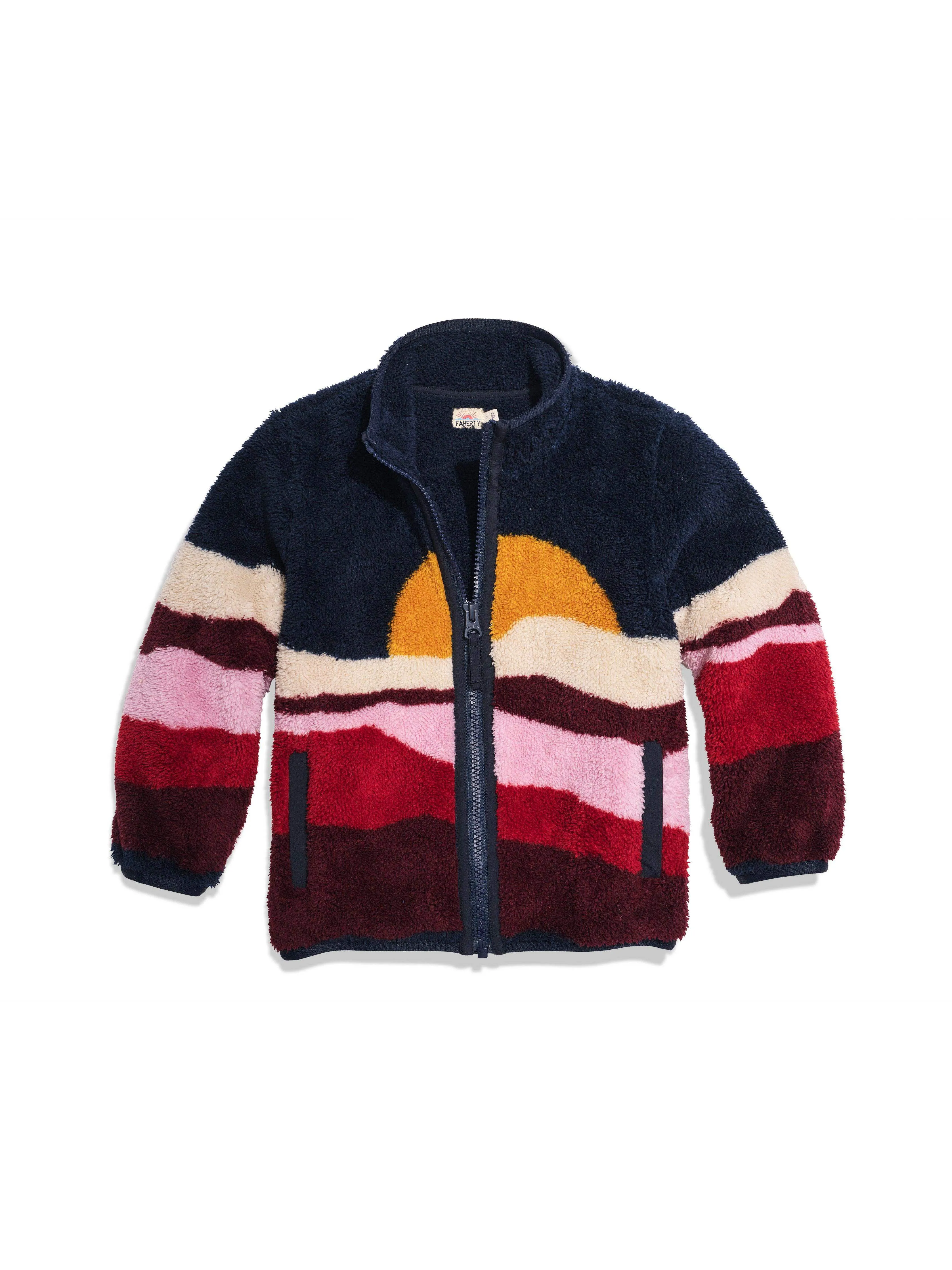 Kids Mountain Sunset High Pile Fleece Jacket - Mountain Sunset