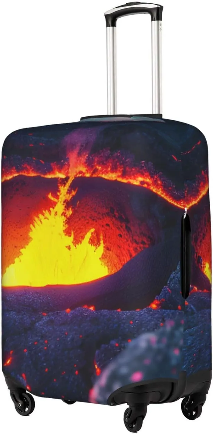Kilauea Volcano Print Washable Suitcase Cover Protective Luggage Cover Anti Scratch Travel Gear Protector