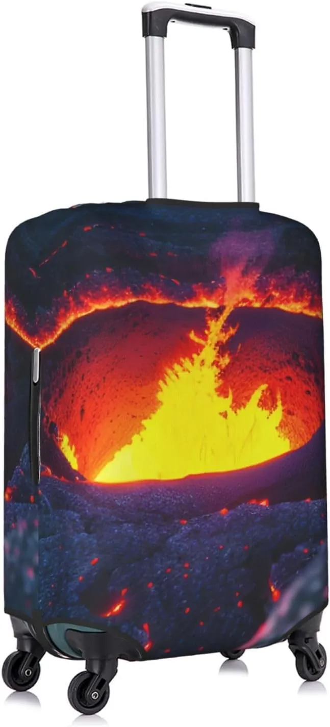 Kilauea Volcano Print Washable Suitcase Cover Protective Luggage Cover Anti Scratch Travel Gear Protector