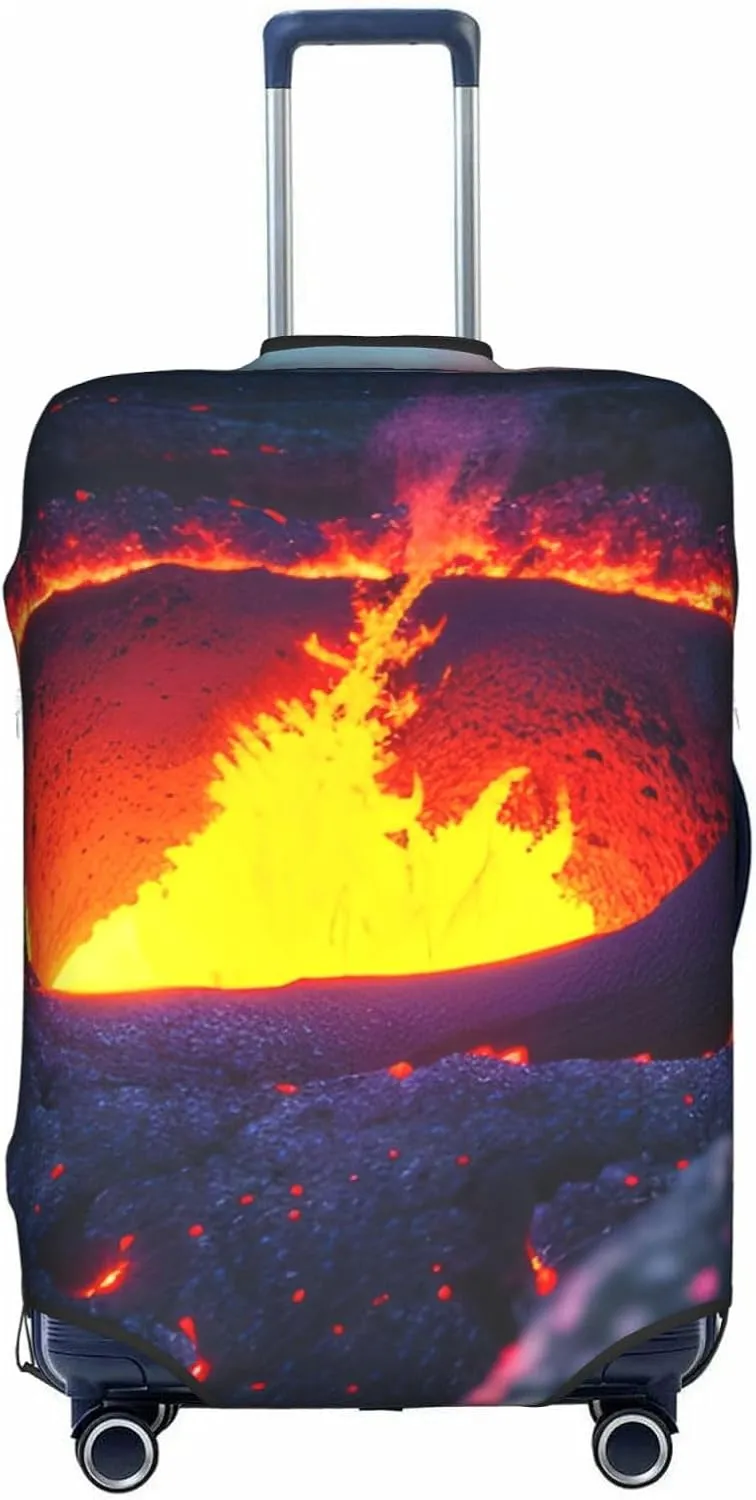 Kilauea Volcano Print Washable Suitcase Cover Protective Luggage Cover Anti Scratch Travel Gear Protector