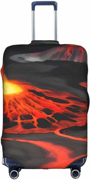Kilauea Volcanos Print Washable Suitcase Cover Protective Luggage Cover Anti Scratch Travel Gear Protector