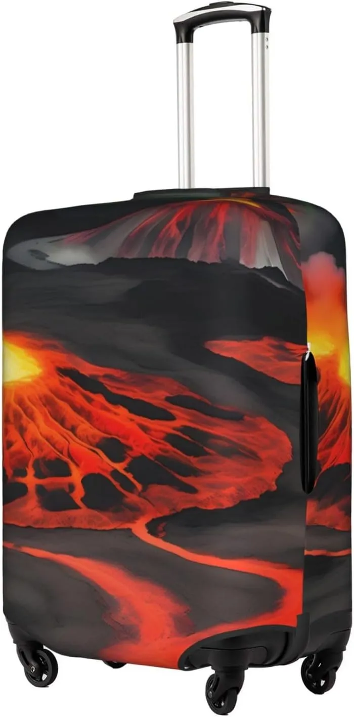 Kilauea Volcanos Print Washable Suitcase Cover Protective Luggage Cover Anti Scratch Travel Gear Protector