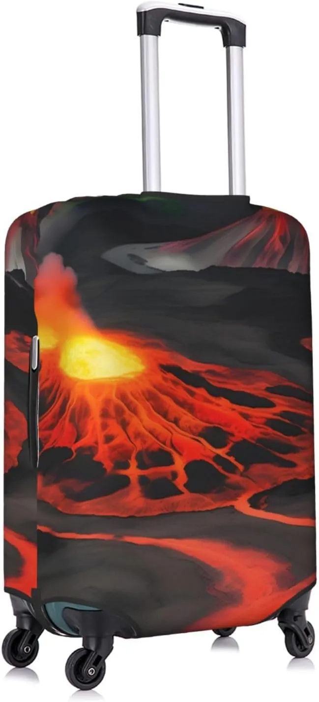 Kilauea Volcanos Print Washable Suitcase Cover Protective Luggage Cover Anti Scratch Travel Gear Protector