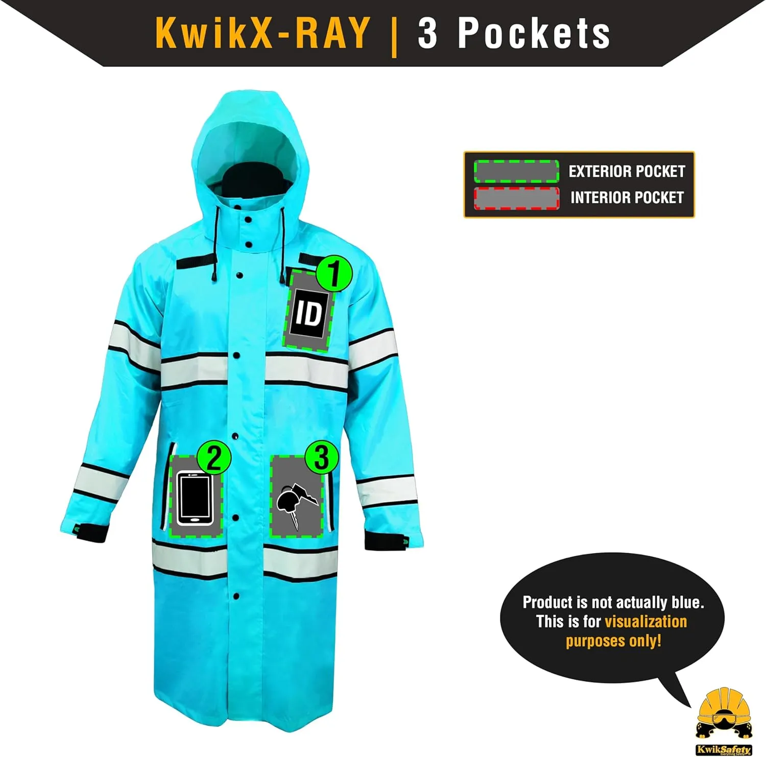 KwikSafety - Charlotte, NC - TORRENT High Vis Rain Jacket & Trench Coat ANSI OSHA Compliant