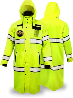 KwikSafety - Charlotte, NC - TORRENT High Vis Rain Jacket & Trench Coat ANSI OSHA Compliant