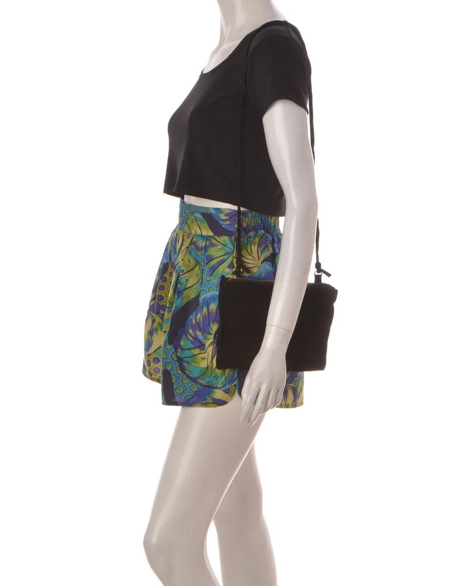 Label Curved Hem Floral Summer Shorts - W28