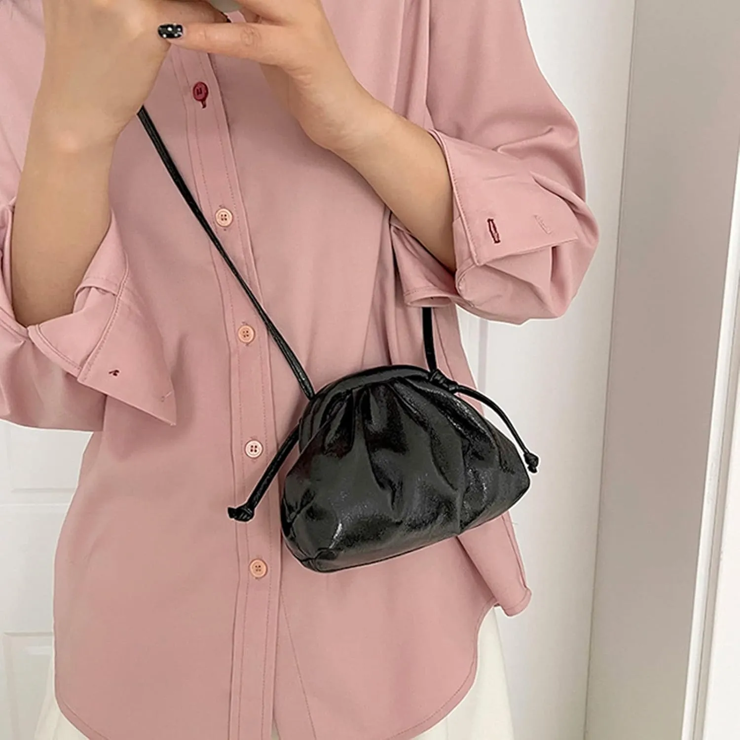 Ladies Crossbody Bag Clutch Clutch Clutch Clutches Large Capacity Bag Single Shoulder Work Field Bags (Black, One Size)