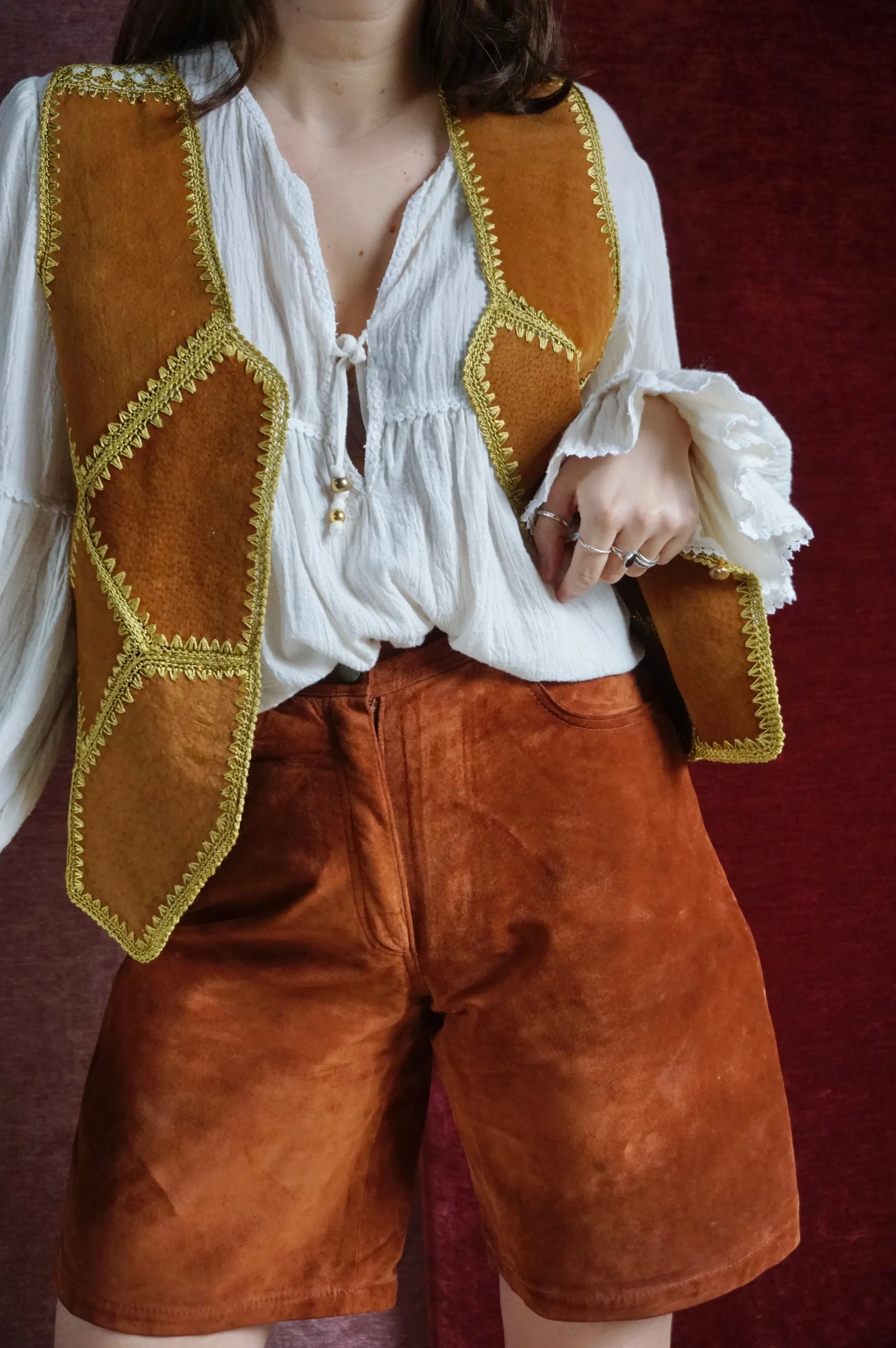 LBS: Little brown shorts - Vintage Suéde Leather Shorts - S