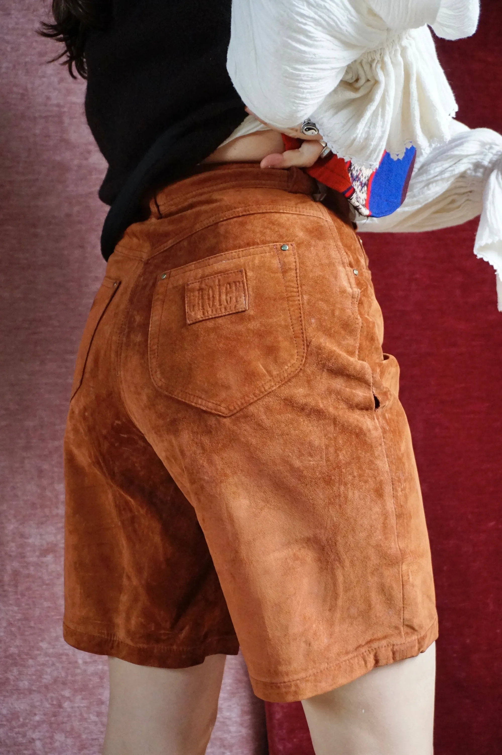 LBS: Little brown shorts - Vintage Suéde Leather Shorts - S