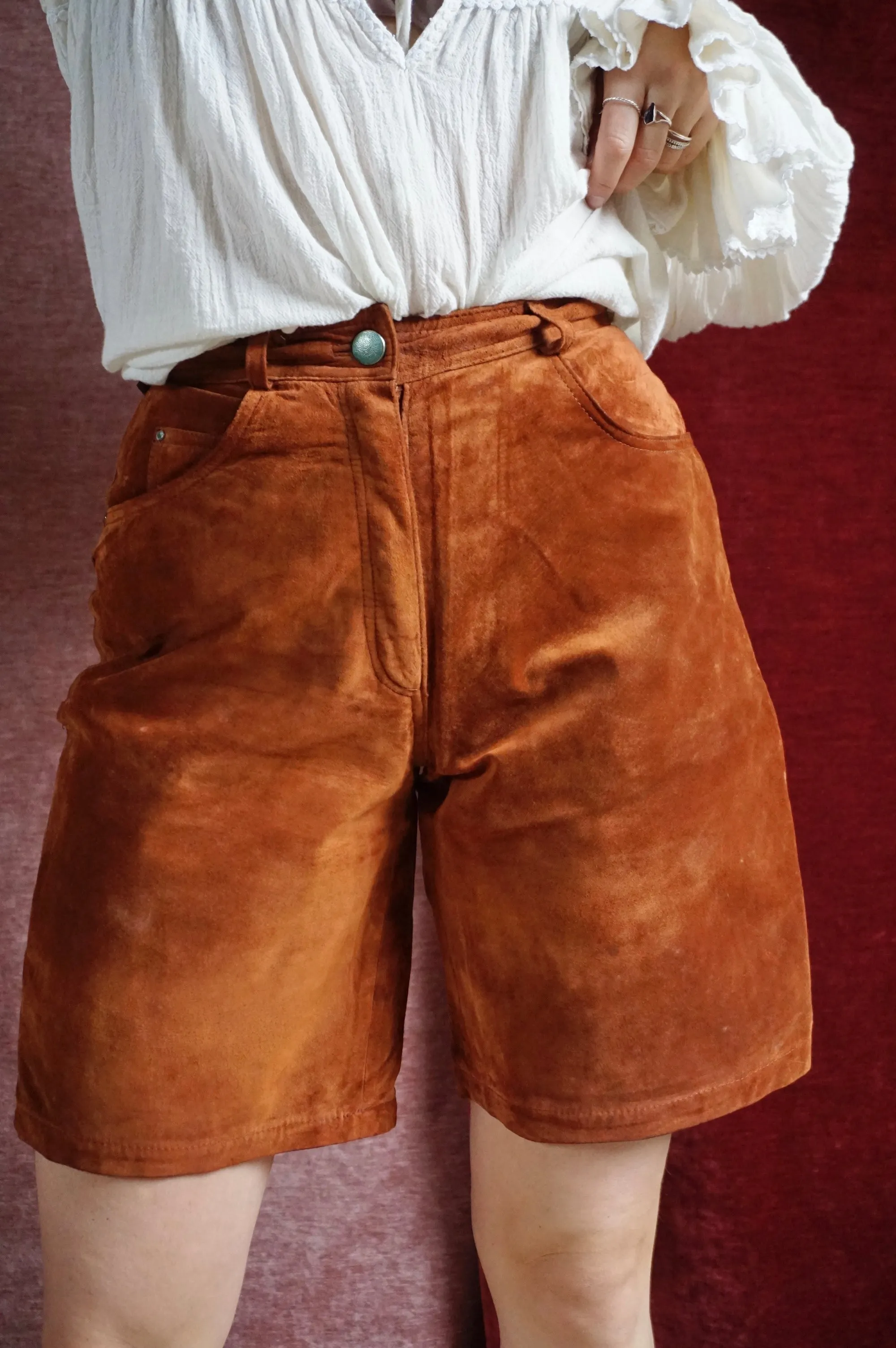 LBS: Little brown shorts - Vintage Suéde Leather Shorts - S