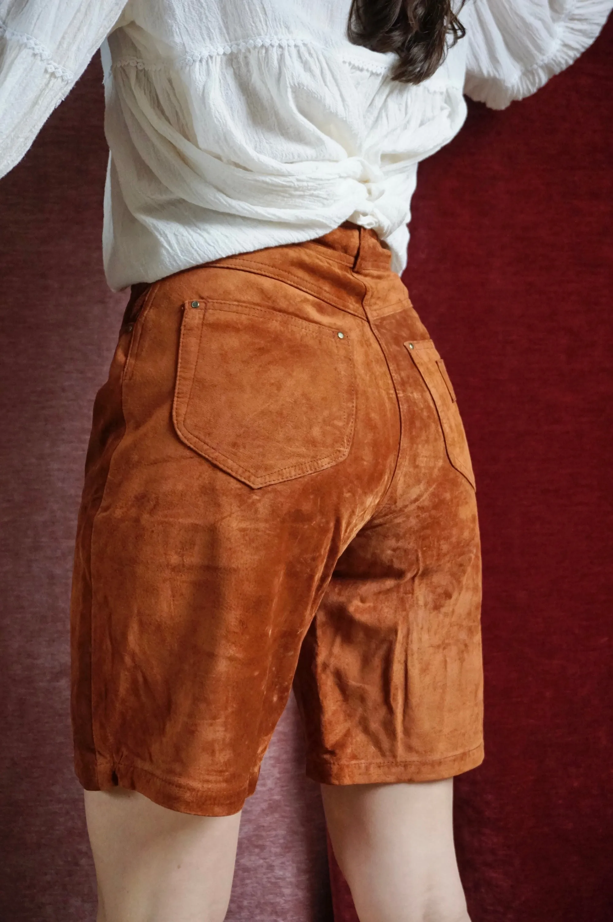 LBS: Little brown shorts - Vintage Suéde Leather Shorts - S