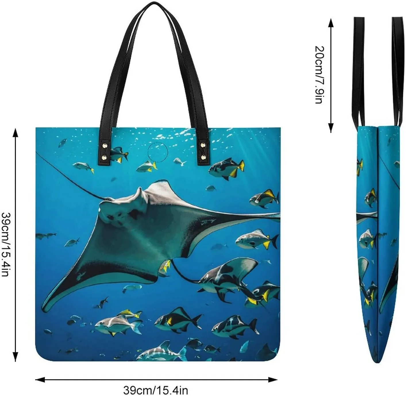 Leather Handbag for Women Tote Bag with Magnetic Buckle Bald Eagle Crossbody Bag Shoulder Bags