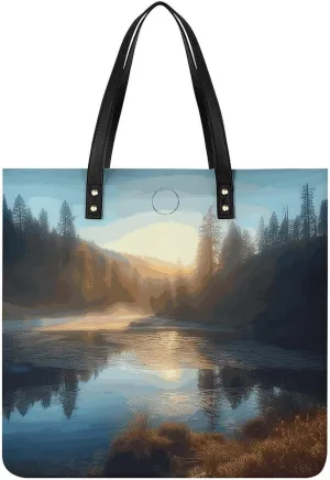 Leather Handbag for Women Tote Bag with Magnetic Buckle Skull in Darkness Crossbody Bag Shoulder Bags