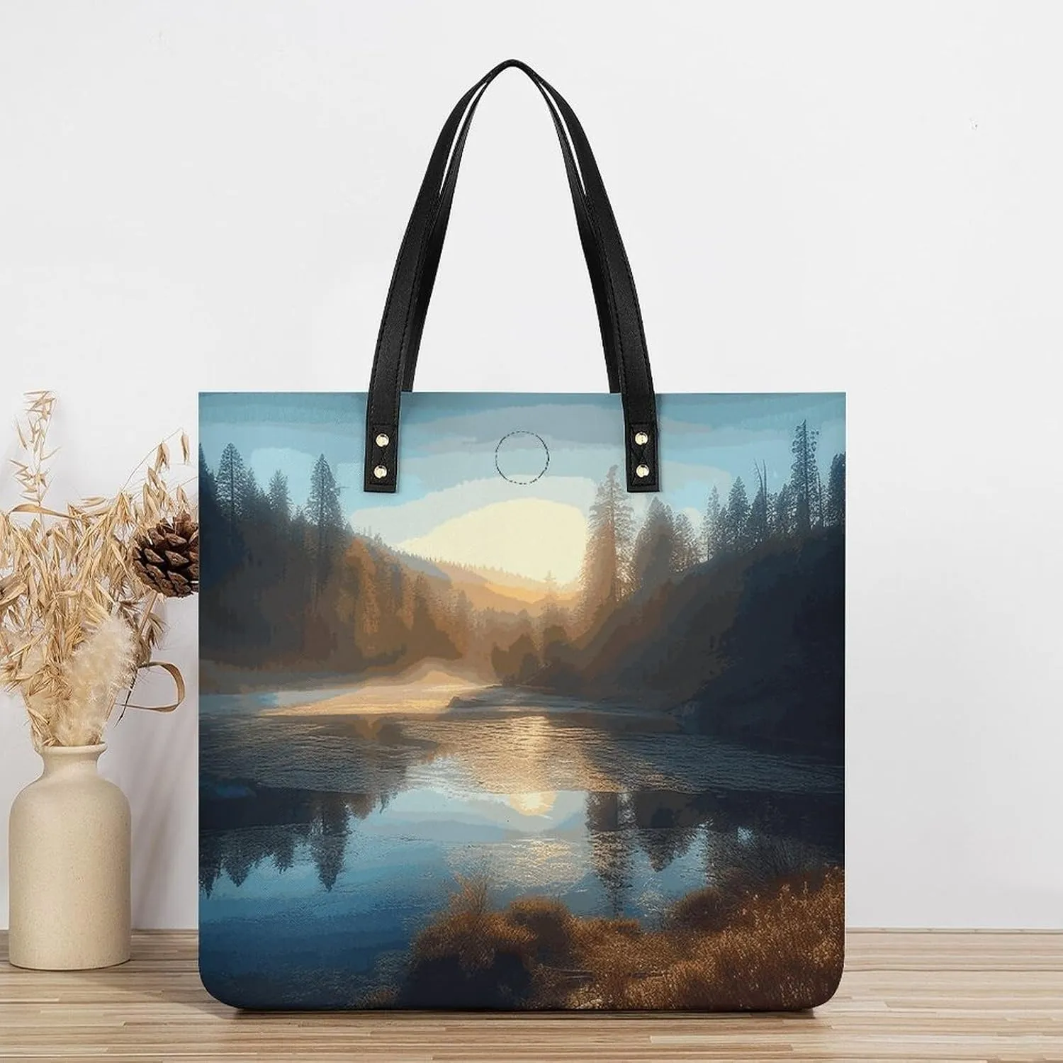 Leather Handbag for Women Tote Bag with Magnetic Buckle Skull in Darkness Crossbody Bag Shoulder Bags