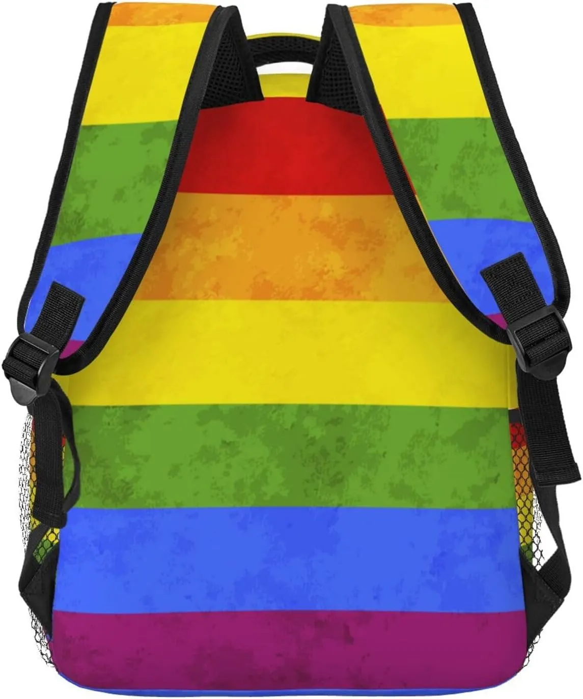 LGBT Rainbow Gay Pride Backpack Double Shoulder Bag 15 Inch Laptop Bagpack for Hiking Work Camping Travel