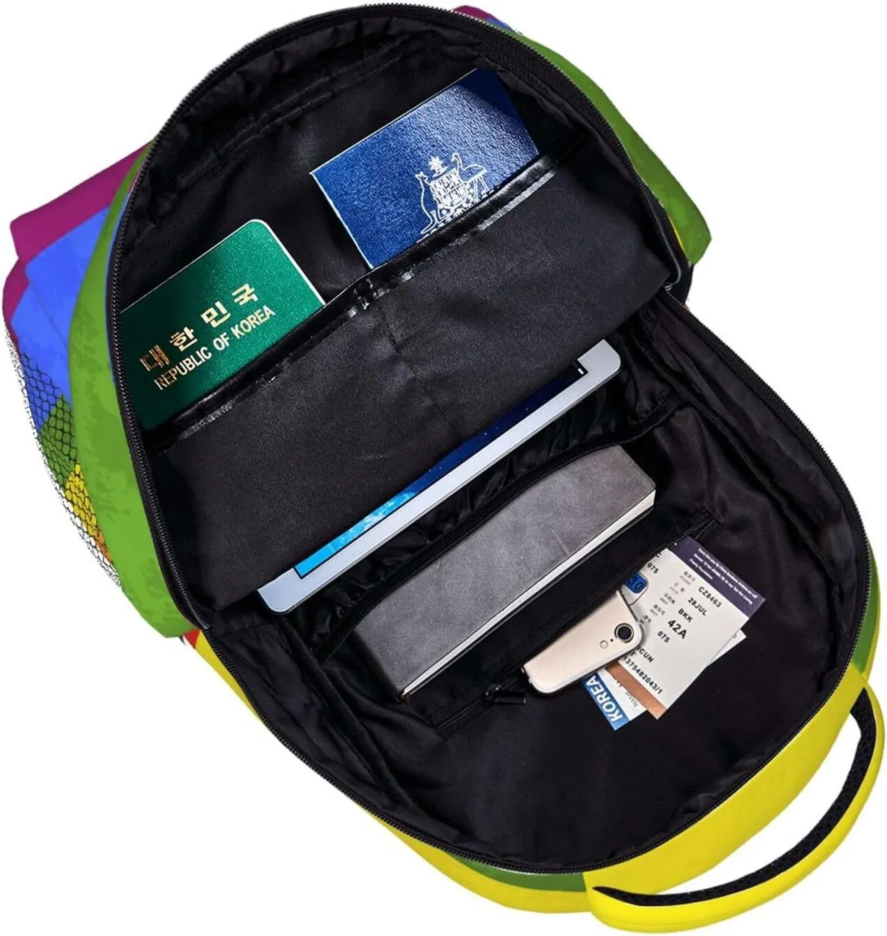 LGBT Rainbow Gay Pride Backpack Double Shoulder Bag 15 Inch Laptop Bagpack for Hiking Work Camping Travel