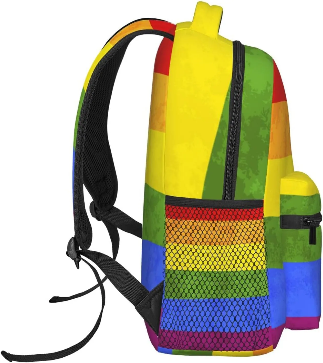 LGBT Rainbow Gay Pride Backpack Double Shoulder Bag 15 Inch Laptop Bagpack for Hiking Work Camping Travel