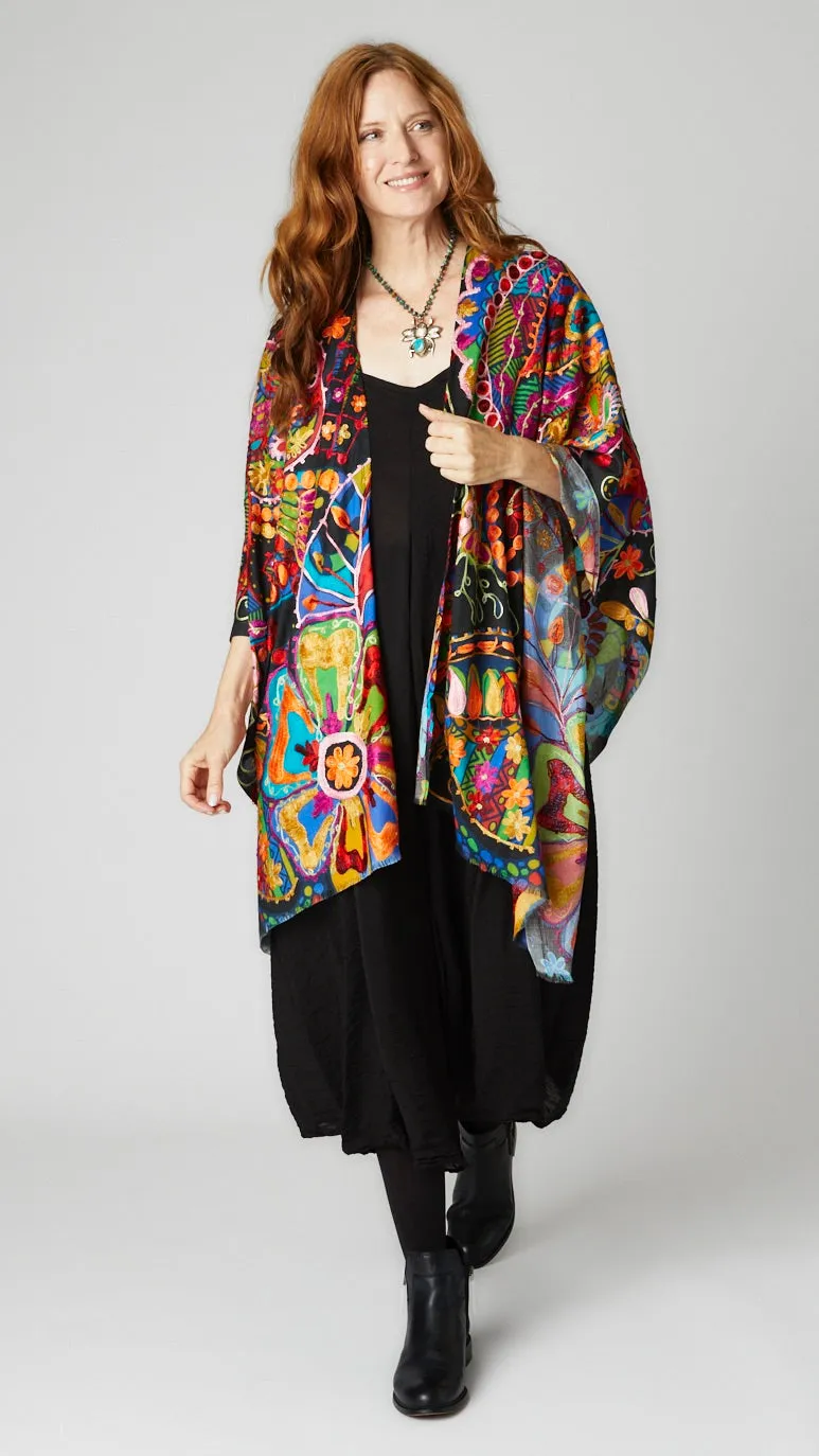 Lightweight Wool Madrid Ruana