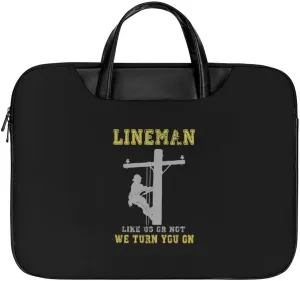Lineman Laptop Case Slim Water Resistant Computer Bag with Handle Briefcase for Work