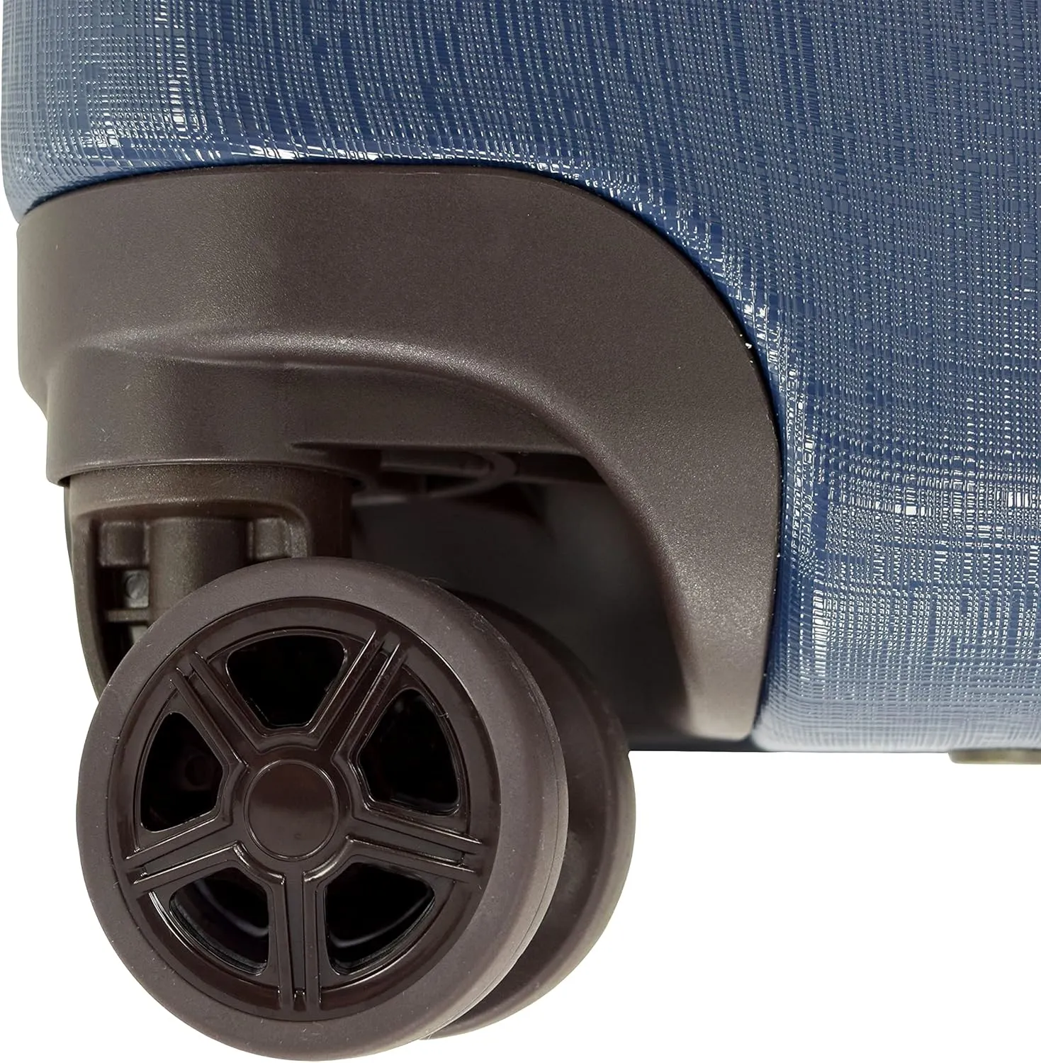 London Fog Brentwood II Expandable HARDSIDE Spinner, Blue, 25-Inch