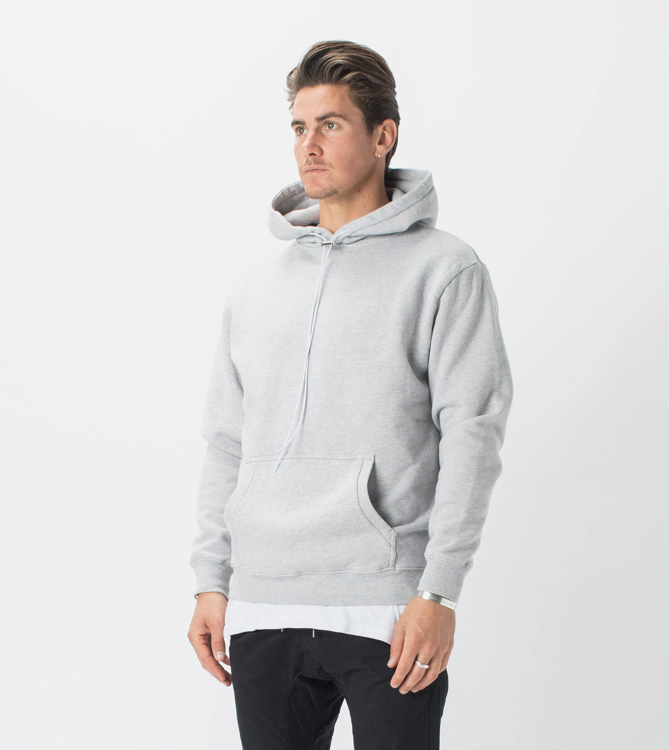 Lowgo Hood Sweat Silver Marle