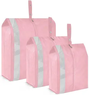 Luggage Space Saver, Luggages Management Personnel, Light Pink, With Zipper, 3 Set Travel Packing Cubes For Suitcases, Garment Bag Closet Storage