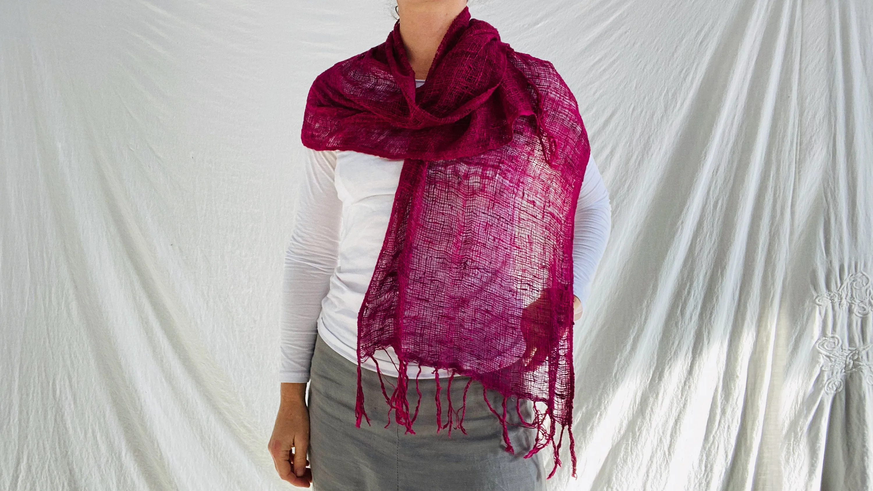 Madagascar Silk Shawl, Wrap, Scarf.