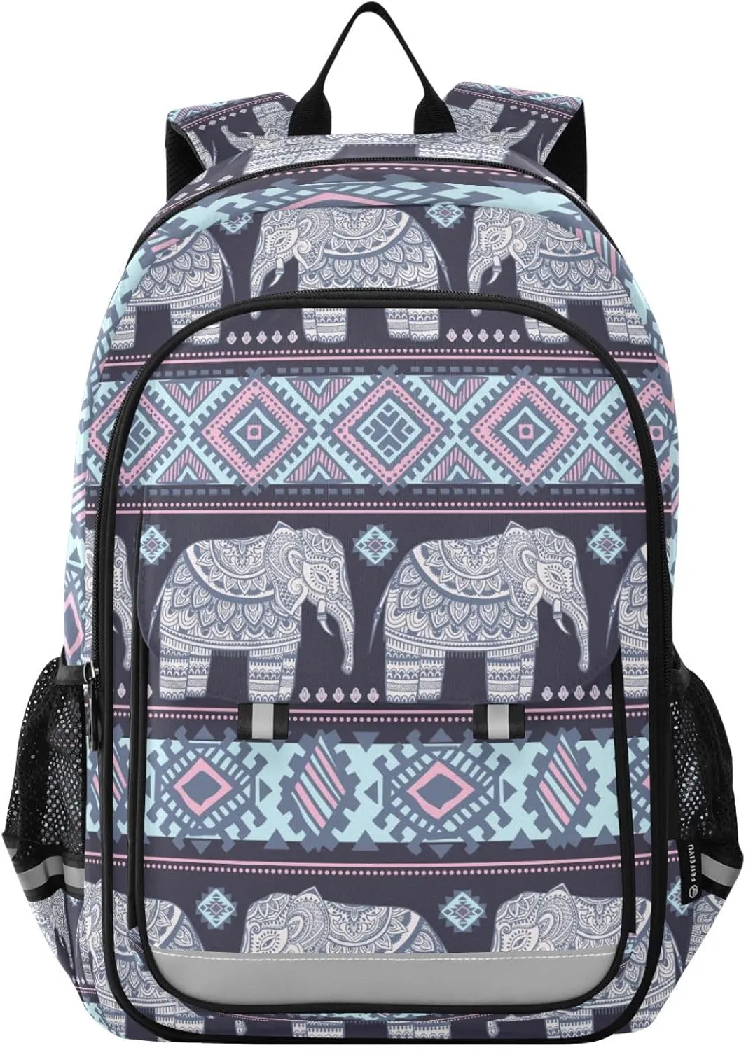 Mandala Elephant Aztec Bohemian Laptop Backpack Purse for Women Men School Bag 17 Inch Bookbag Student Boys Girls Travel Casual Daypack