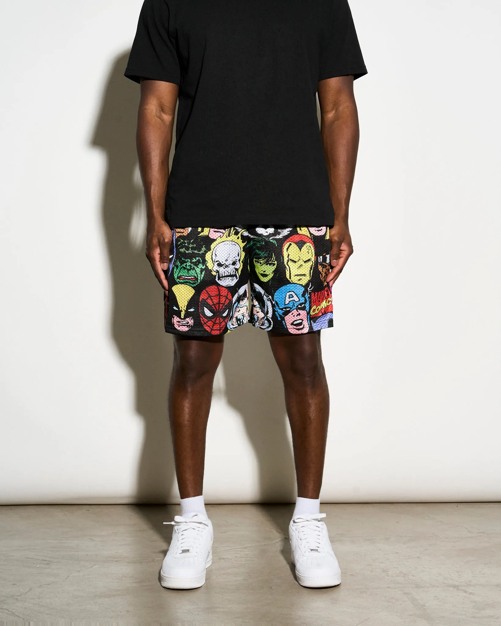 Marvel Comics Heroes Heads Retro Shorts
