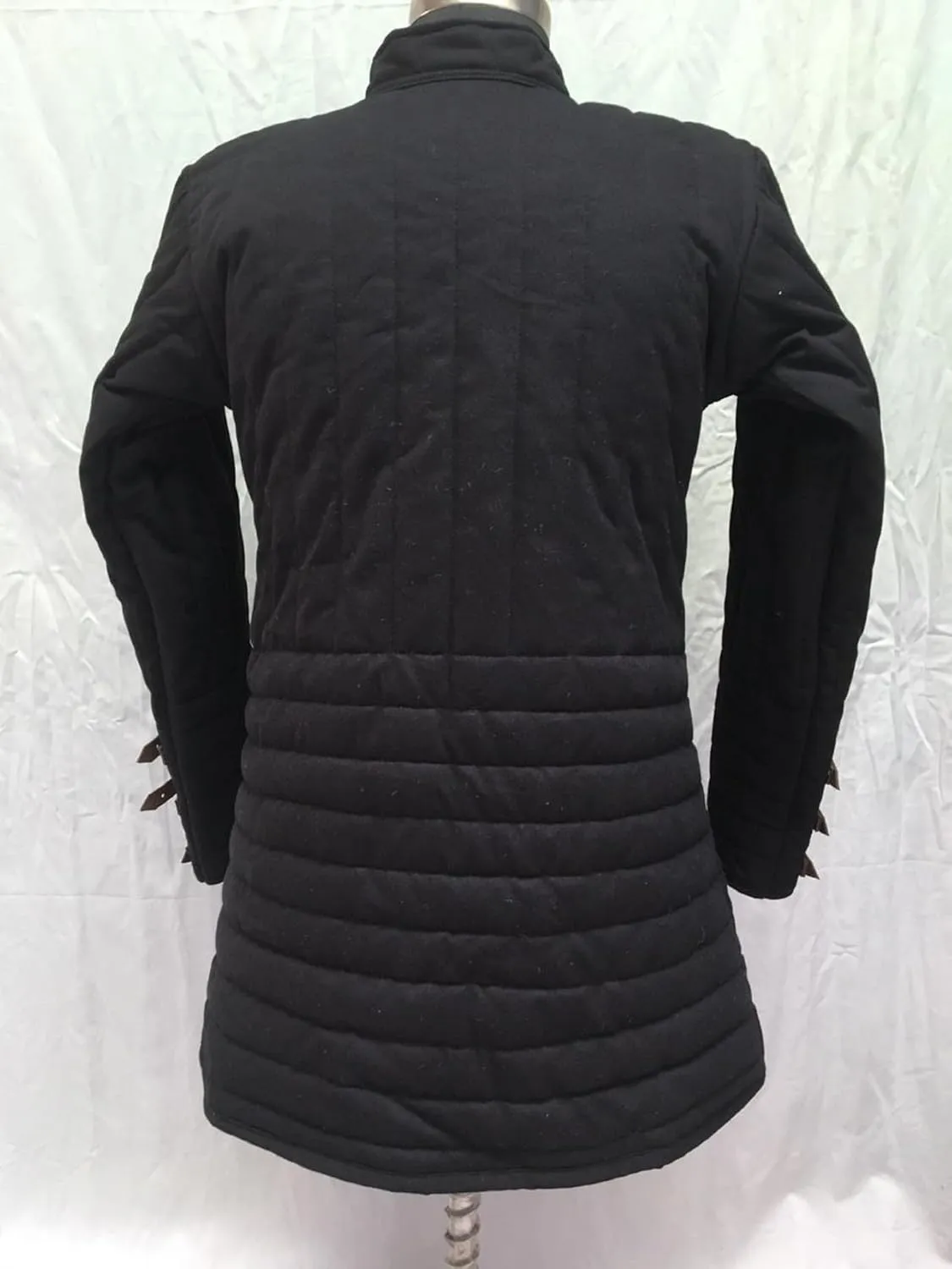 Medieval Black Gambeson Renaissance Knight LARP Dress Historical Clothing