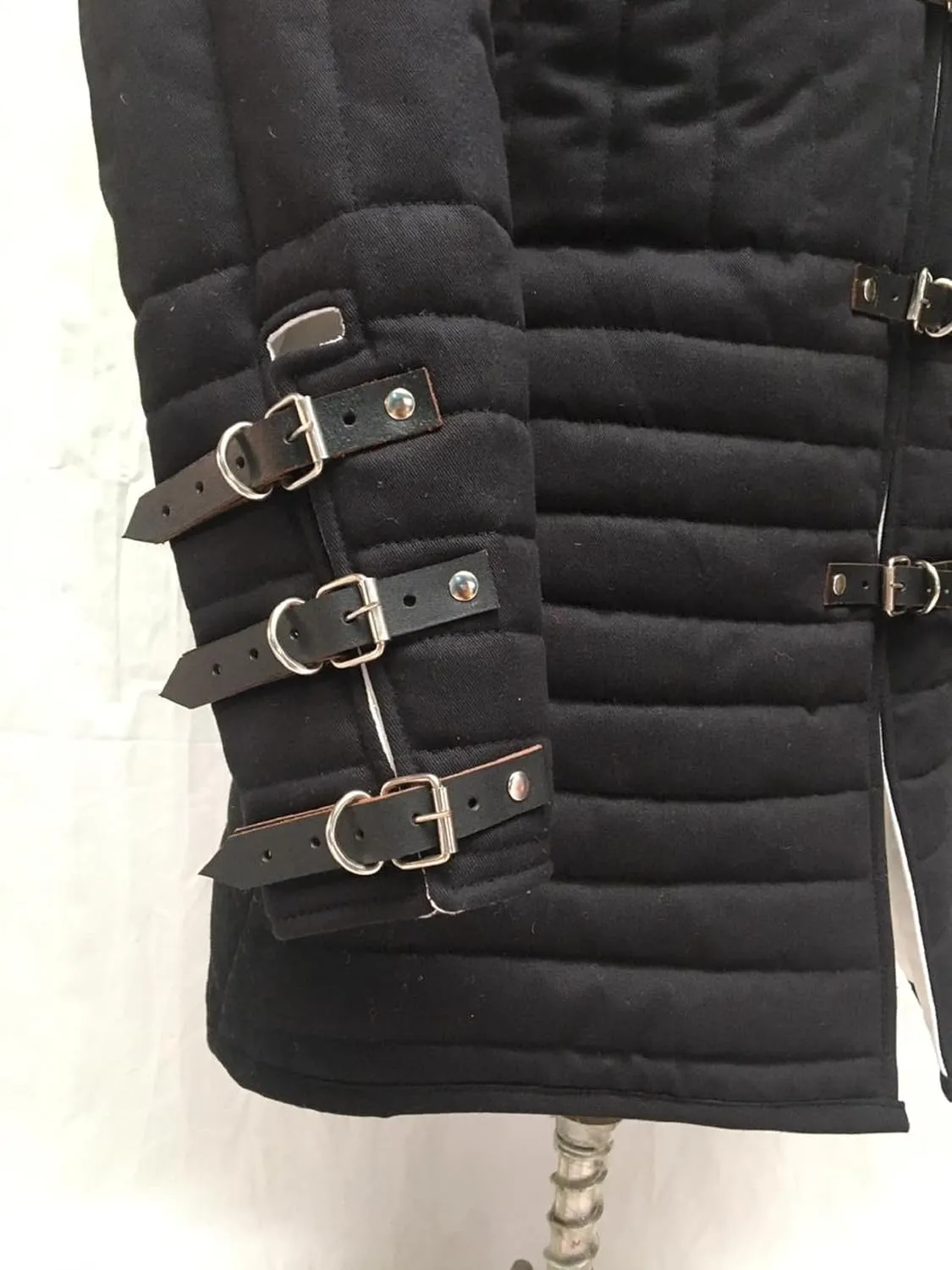 Medieval Black Gambeson Renaissance Knight LARP Dress Historical Clothing
