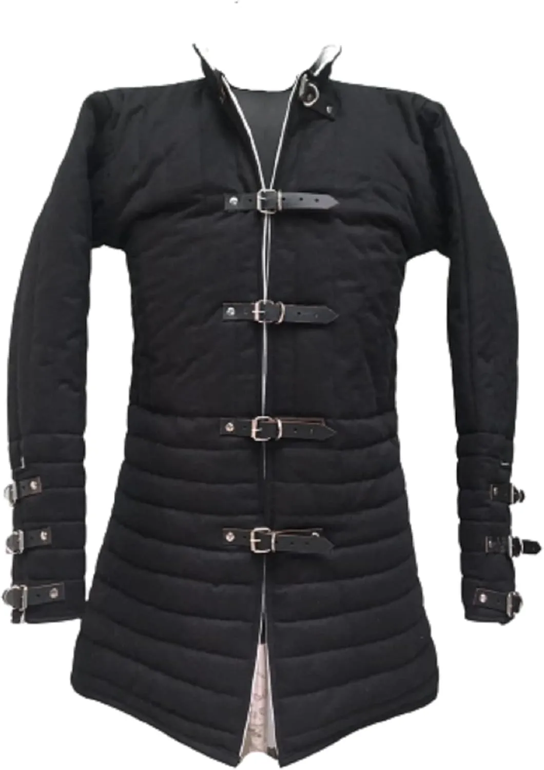 Medieval Black Gambeson Renaissance Knight LARP Dress Historical Clothing