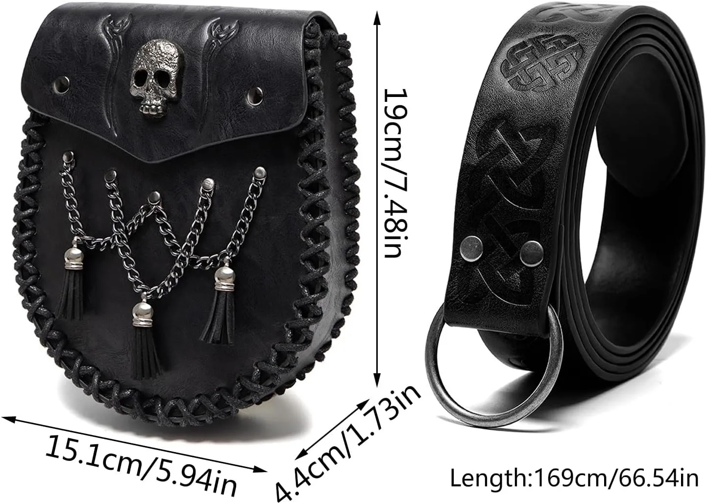 Medieval Waist Pack Leather Belt Pouches Waist Bag LARP Costume Accessories For Women Man Leather Fanny Pack Rena