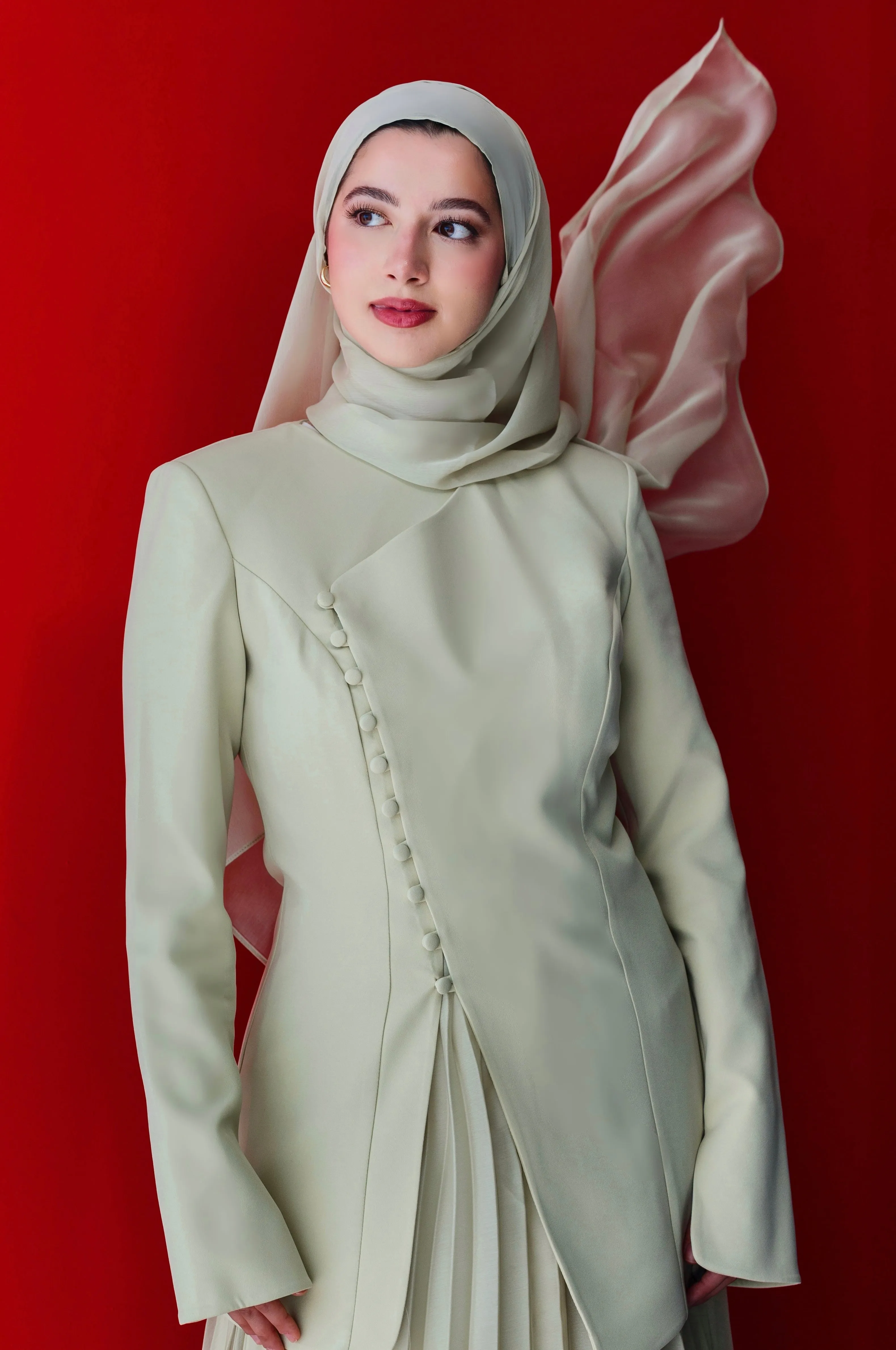 Melon Green Shimmering Scarf