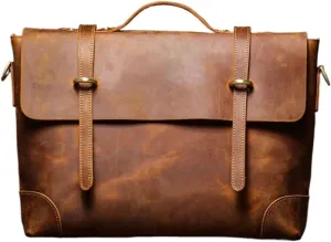 Mens Briefcases Genuine Leather Messenger Shoulder Bags Computer Carrying Cases Handbags Laptop Bags