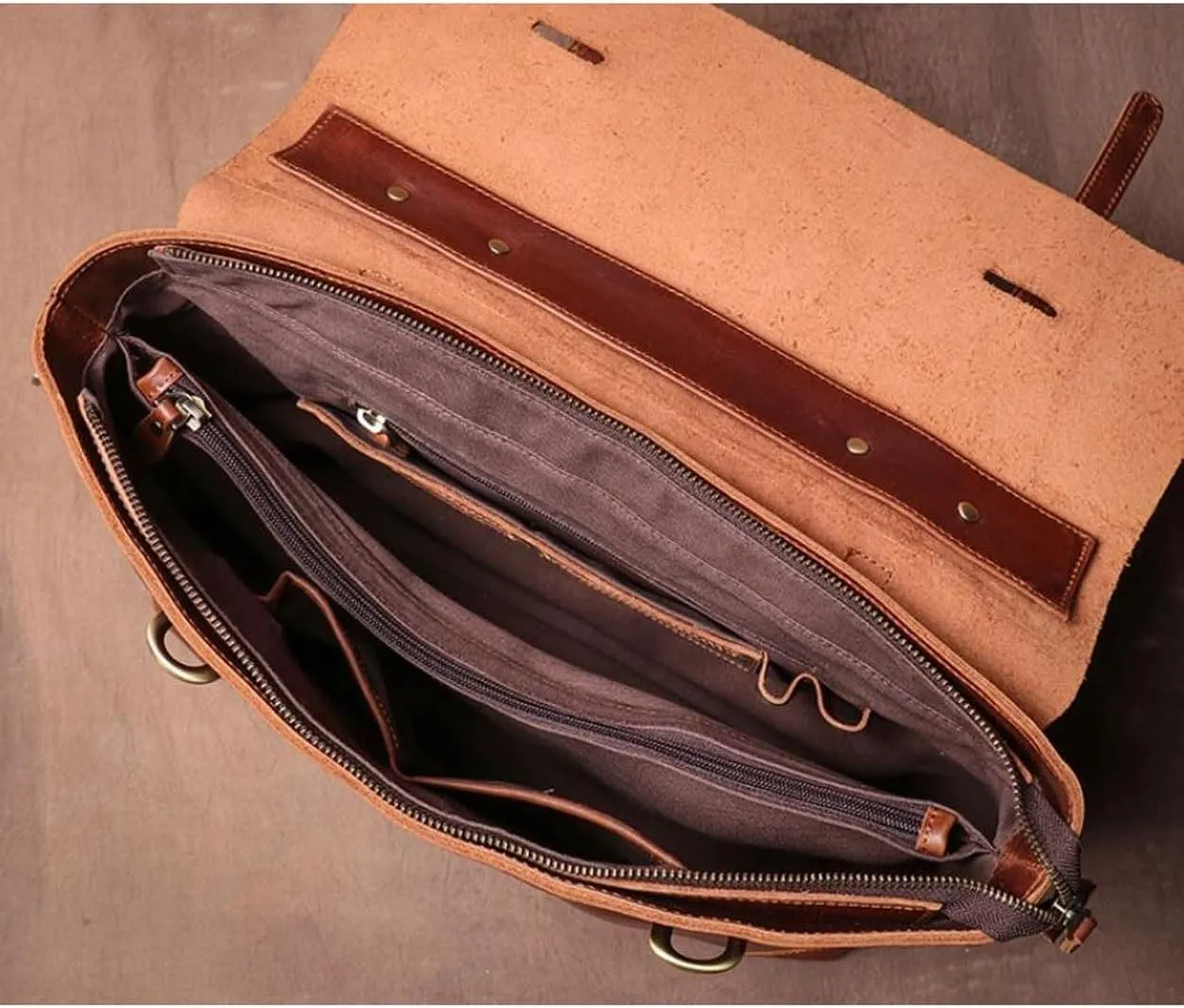Mens Briefcases Genuine Leather Messenger Shoulder Bags Computer Carrying Cases Handbags Laptop Bags