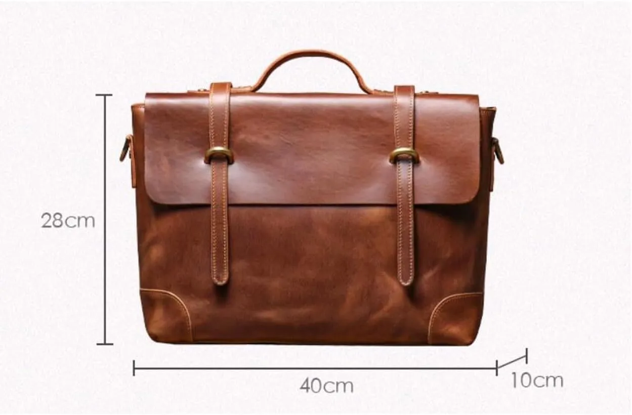 Mens Briefcases Genuine Leather Messenger Shoulder Bags Computer Carrying Cases Handbags Laptop Bags