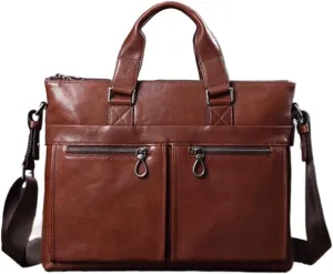 Mens Business Handbags Briefcases Messenger Shoulder Bags Leather Laptop Bags Luggage Carrying Cases