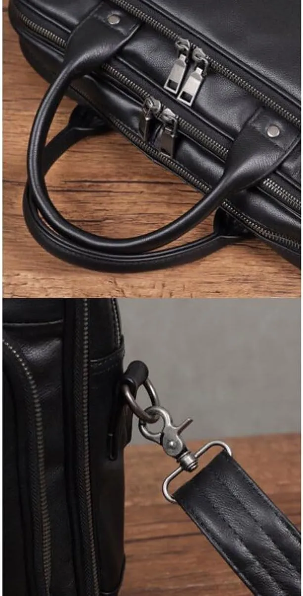 Mens Carrying Cases Messenger Shoulder Bags Laptop Bags Genuine Leather Luggage Handbags Briefcases