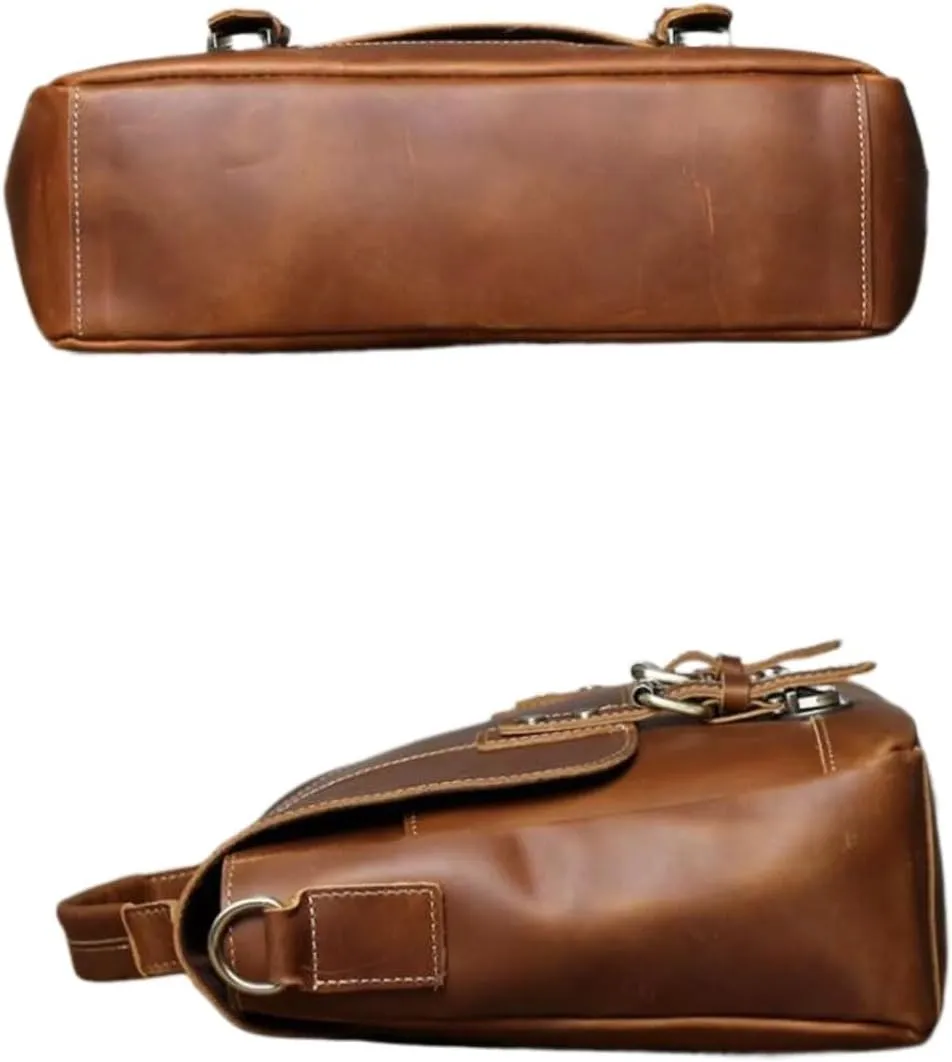 Mens Handbags Briefcases Genuine Leather Carrying Cases Travel Bags Messenger Shoulder Bags