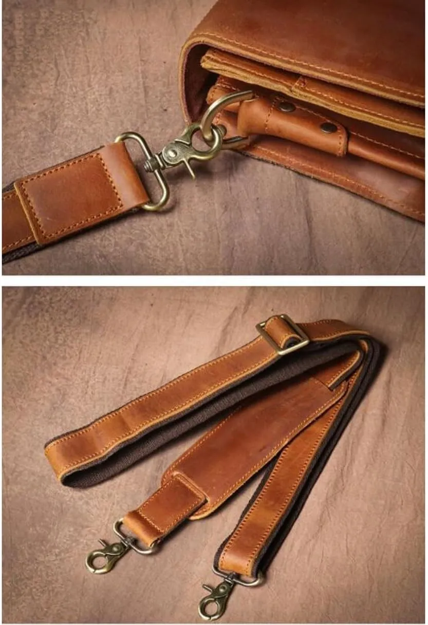 Mens Handbags Briefcases Laptop Bags Genuine Leather Messenger Shoulder Bags Computer Carrying Cases