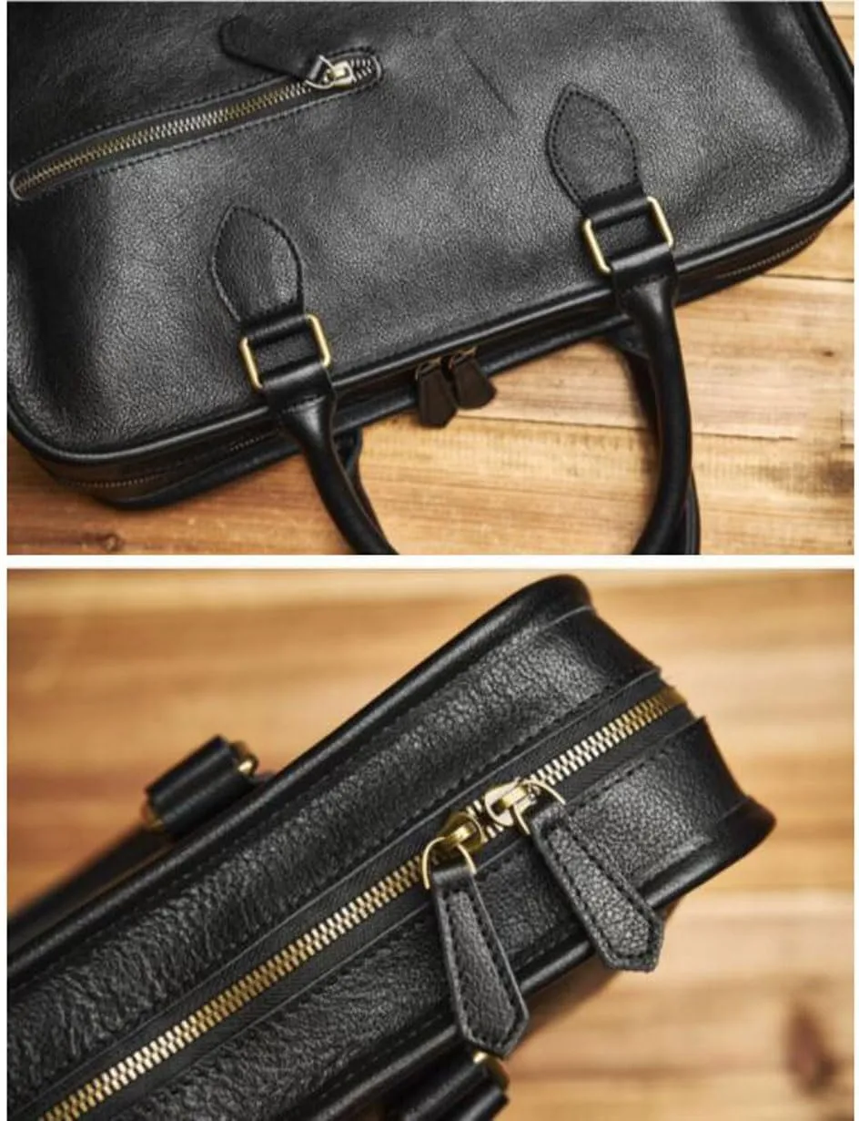Mens Laptop Bags Briefcases Carrying Cases Handbags Genuine Leather Messenger Shoulder Bags