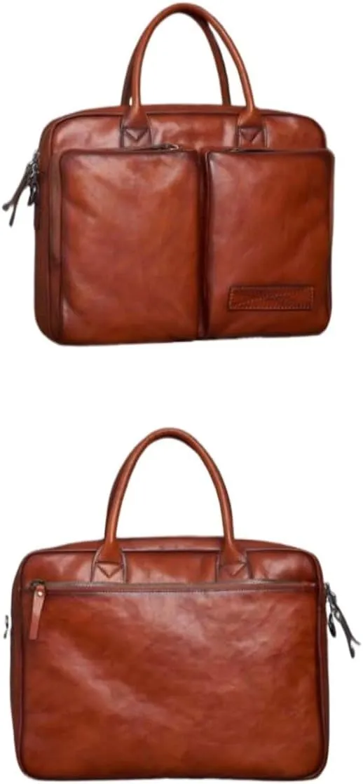 Mens Laptop Bags Briefcases Handbags Genuine Leather Luggage Carrying Cases Messenger Shoulder Bags