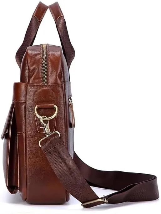 Men's Leather Handbags, Men's Handbags, Office Laptop Briefcases Men's Computer Shoulder Bag