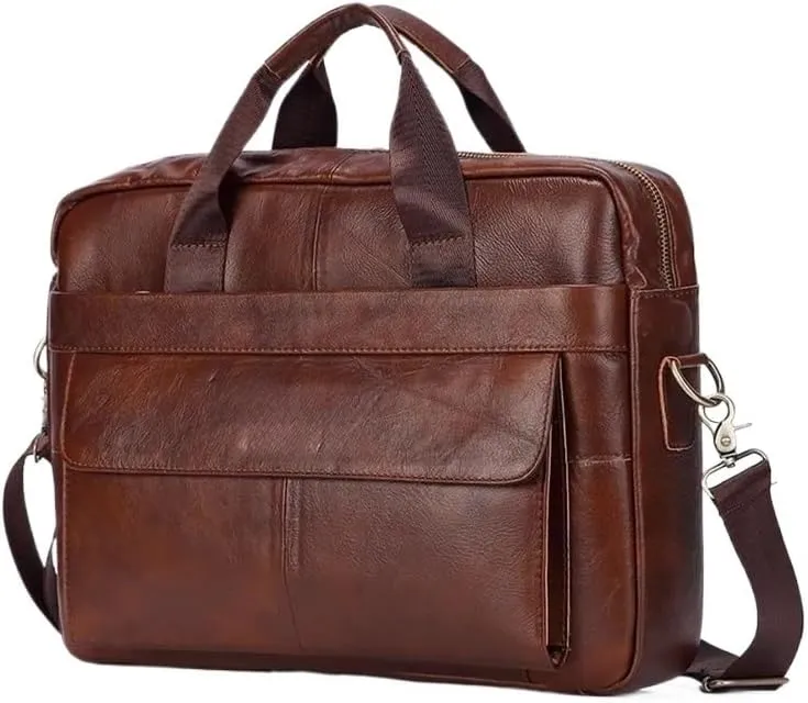 Men's Leather Handbags, Men's Handbags, Office Laptop Briefcases Men's Computer Shoulder Bag