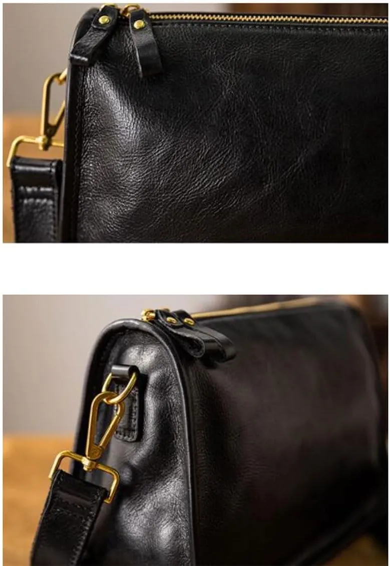 Mens Messenger Shoulder Bags Genuine Leather Casual Daypacks Briefcases Crossbody Bags Waist Packs 11Inch